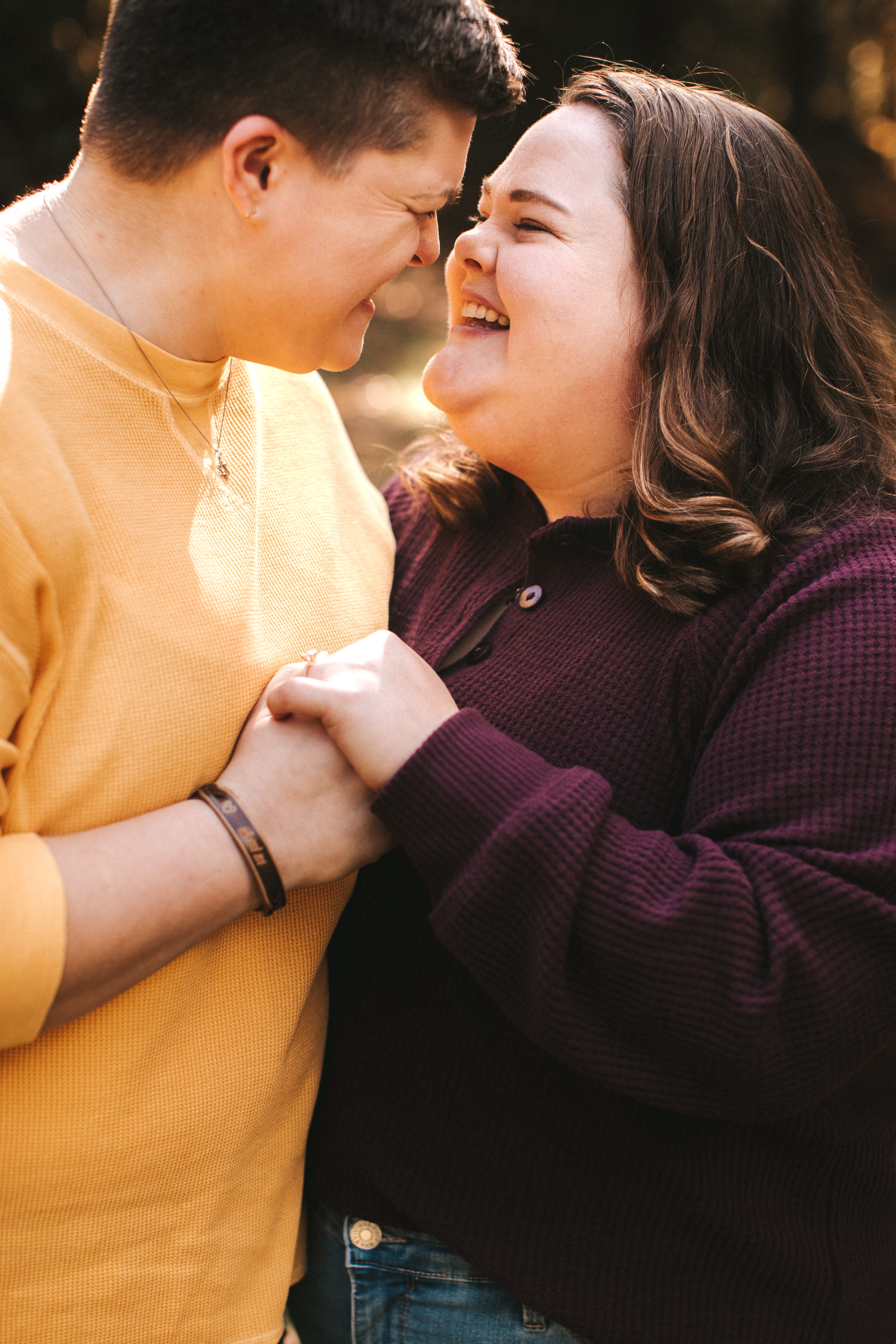 An engagement shoot for a couple in Autumn