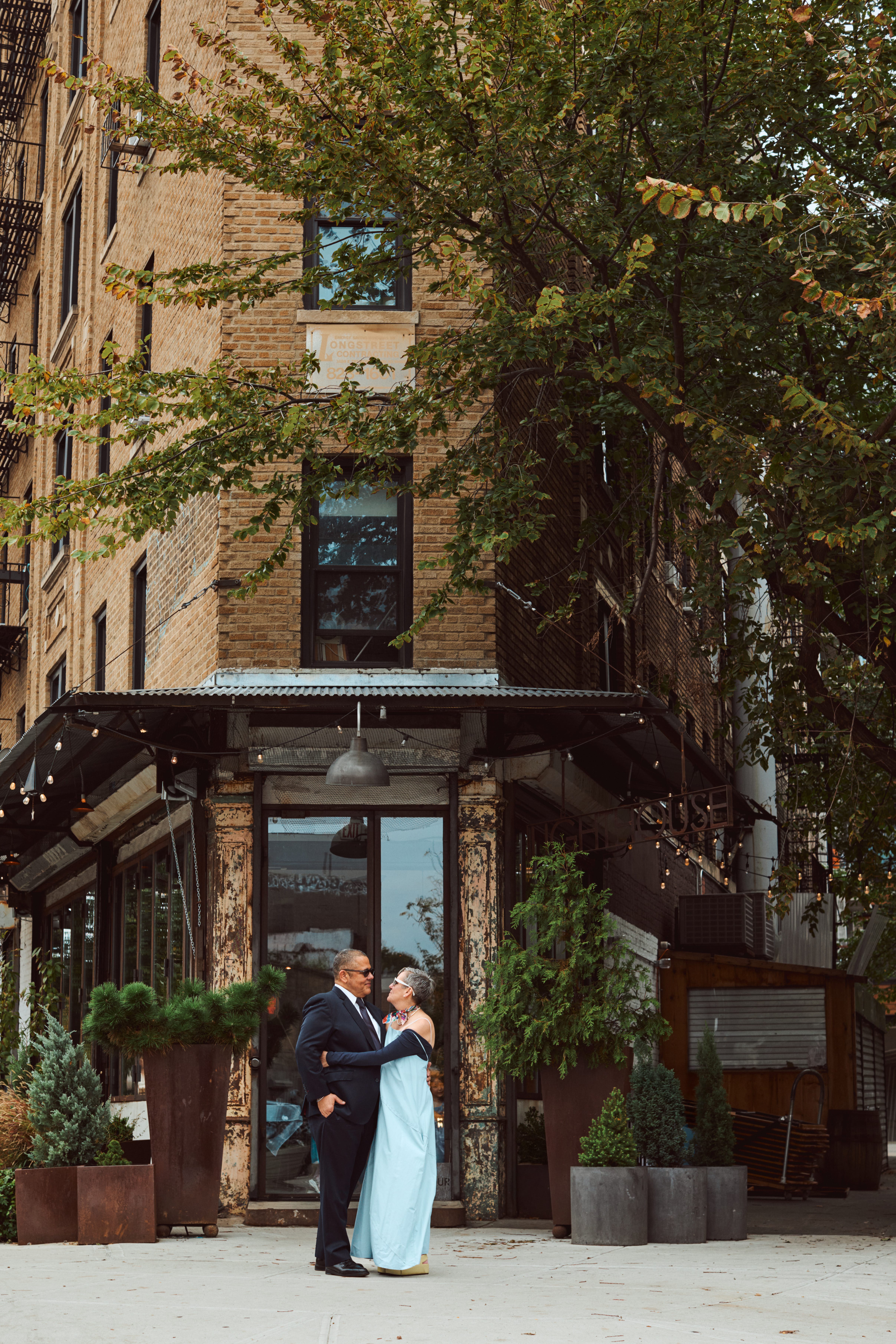 Portrait of a newlywed couple