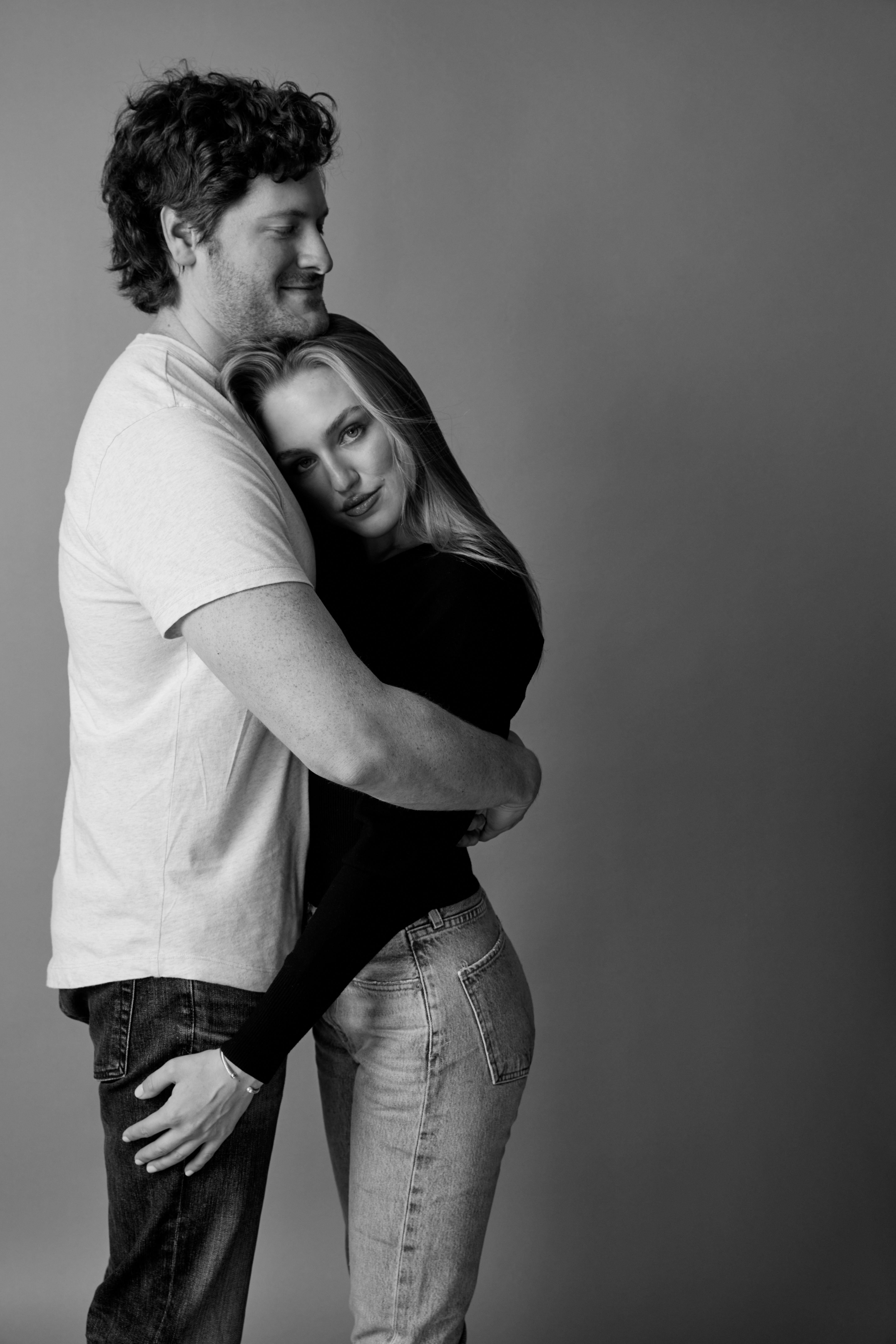 Couple laughing together