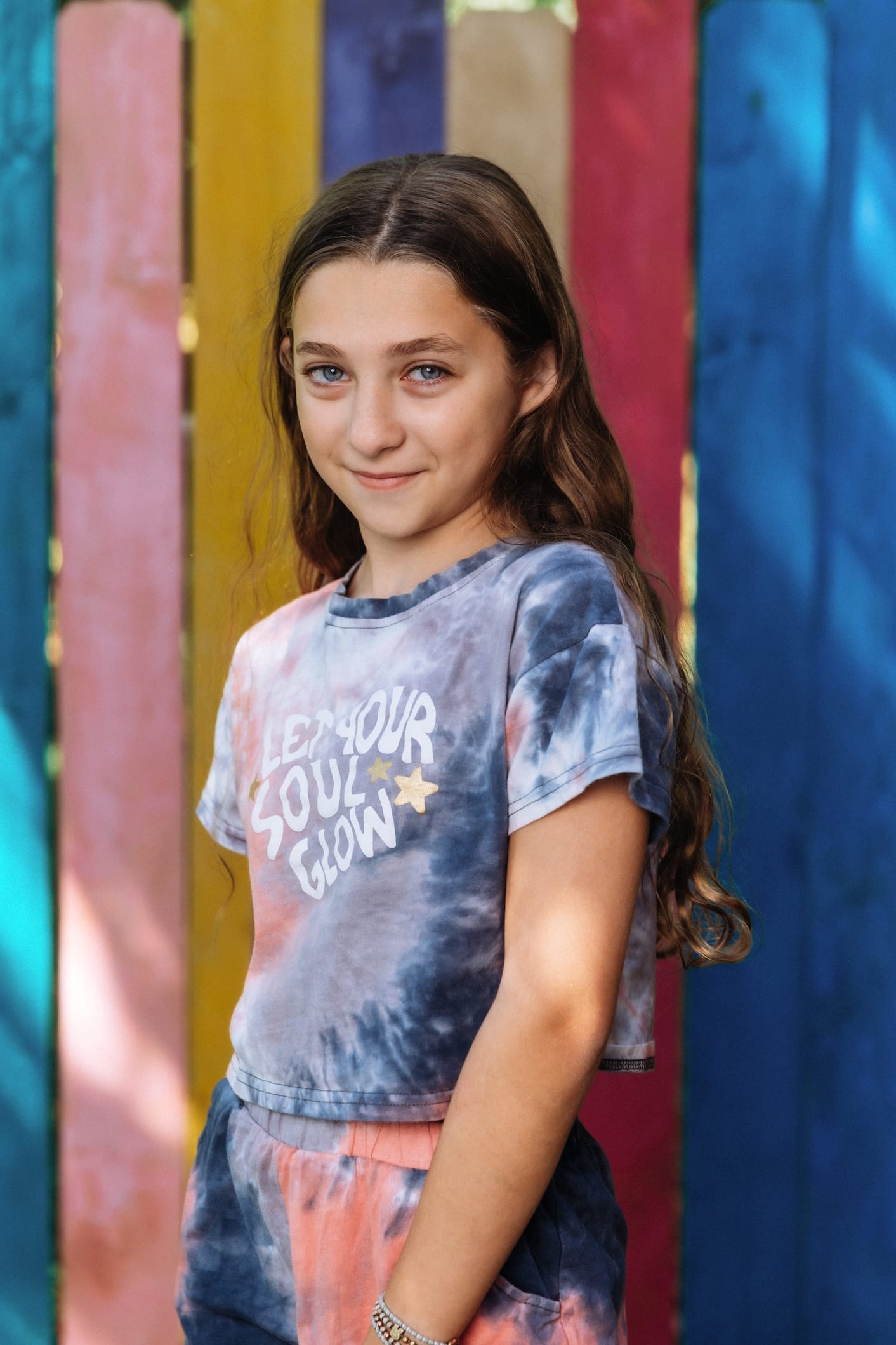 Child smiling during a portrait session.