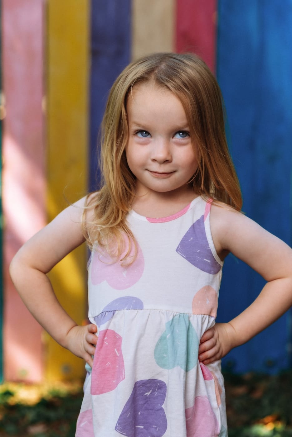 Portrait of a playful child.