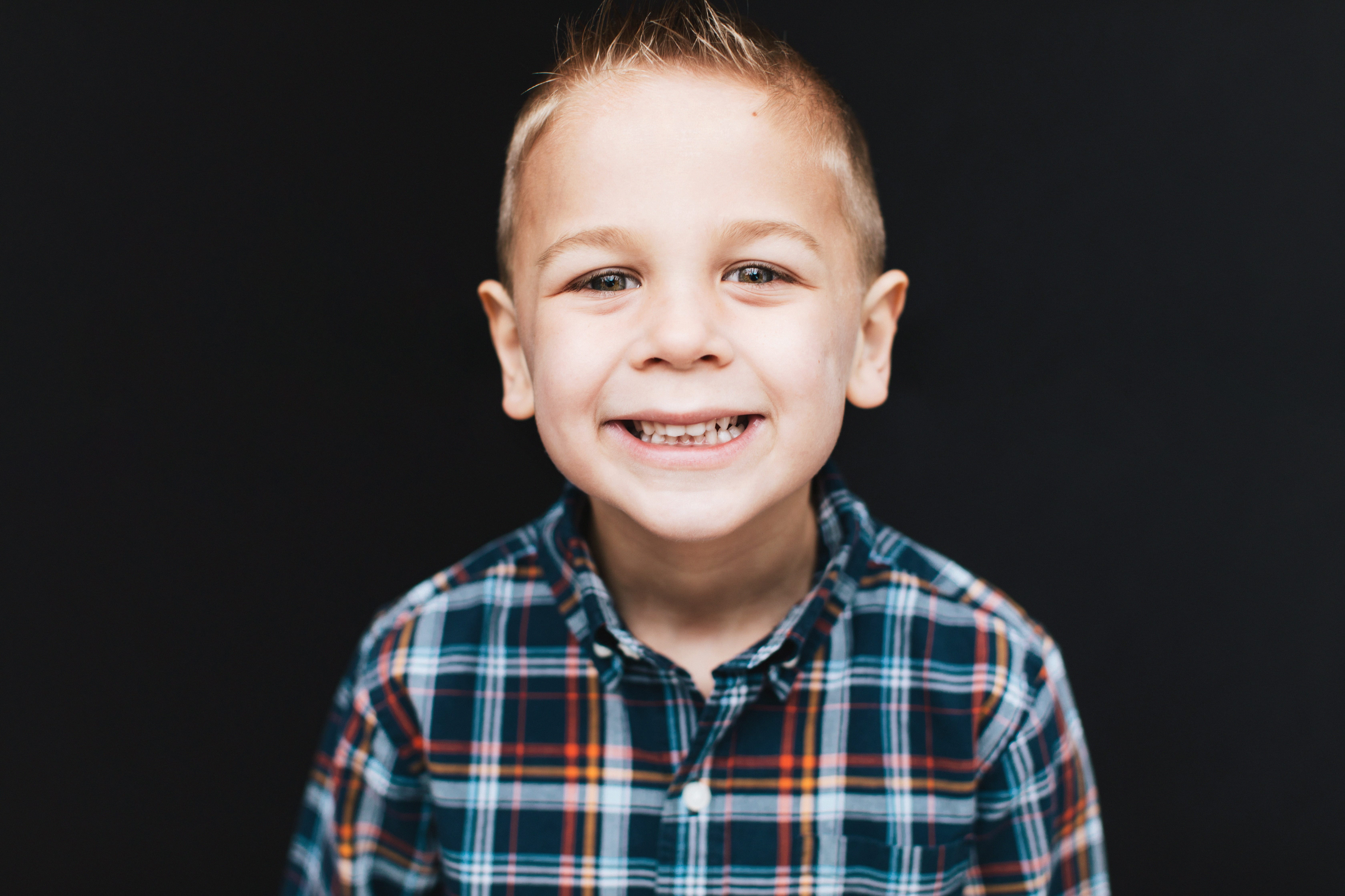 Child with a joyful expression.