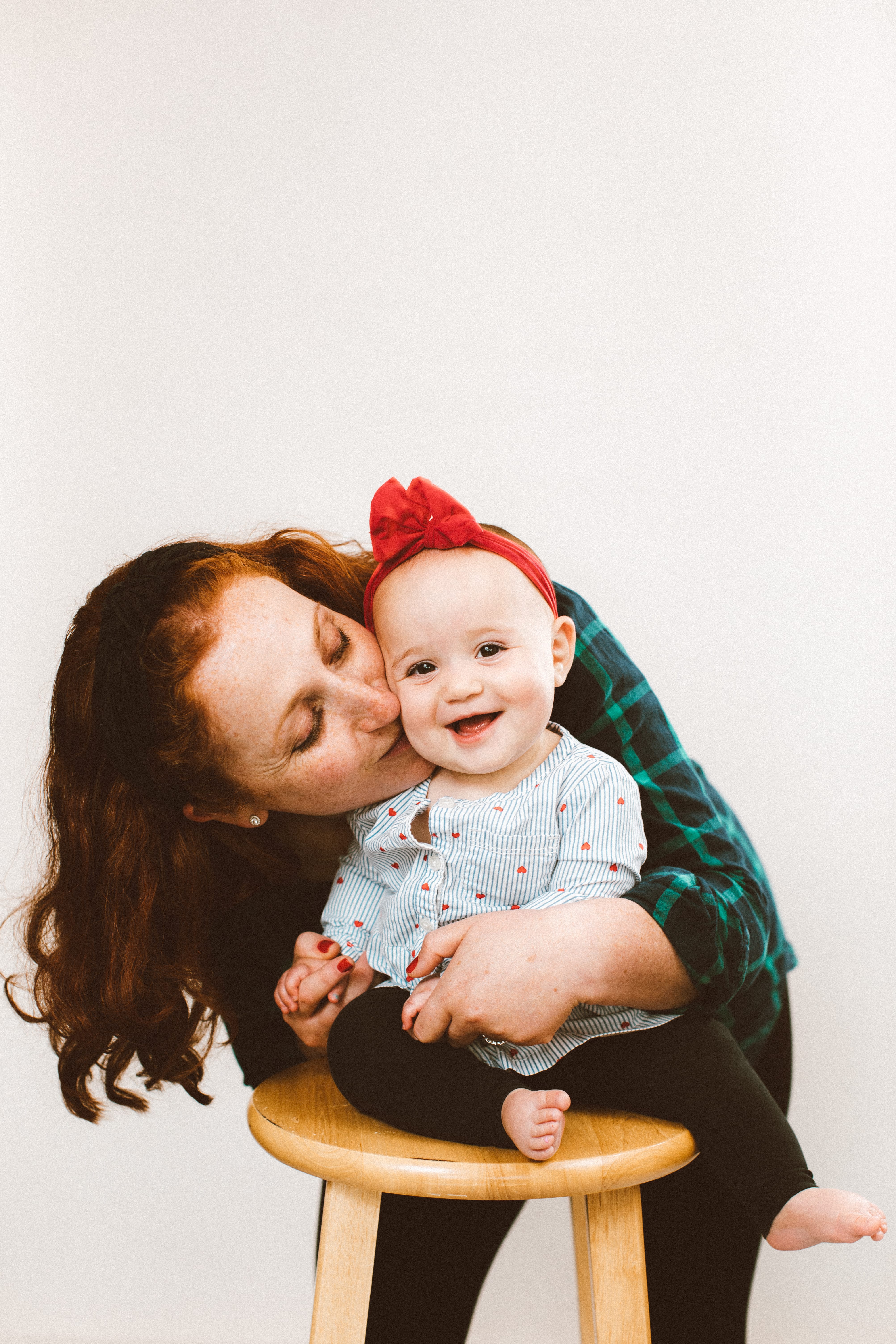 Child smiling during a photo session.