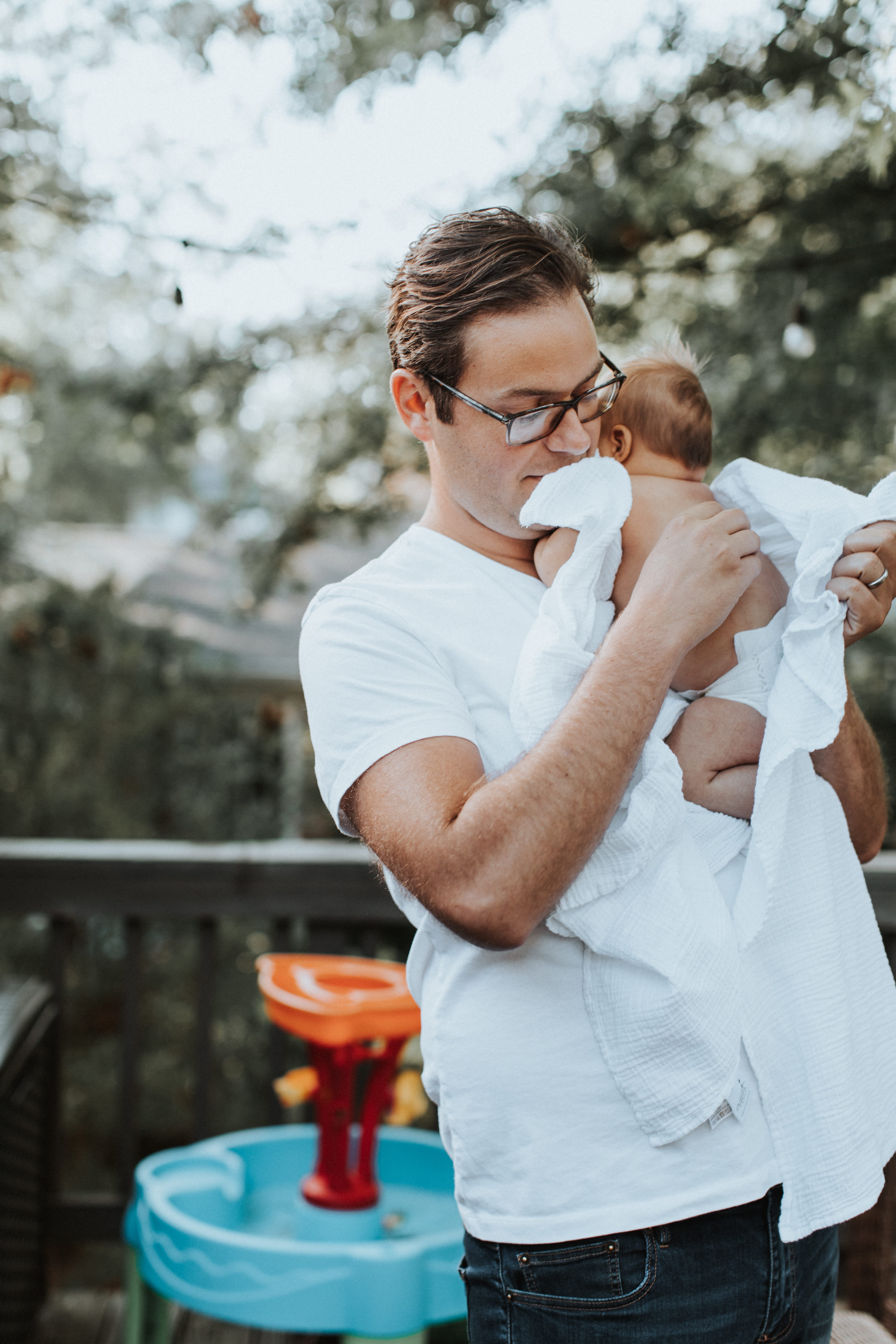 Newborn and father