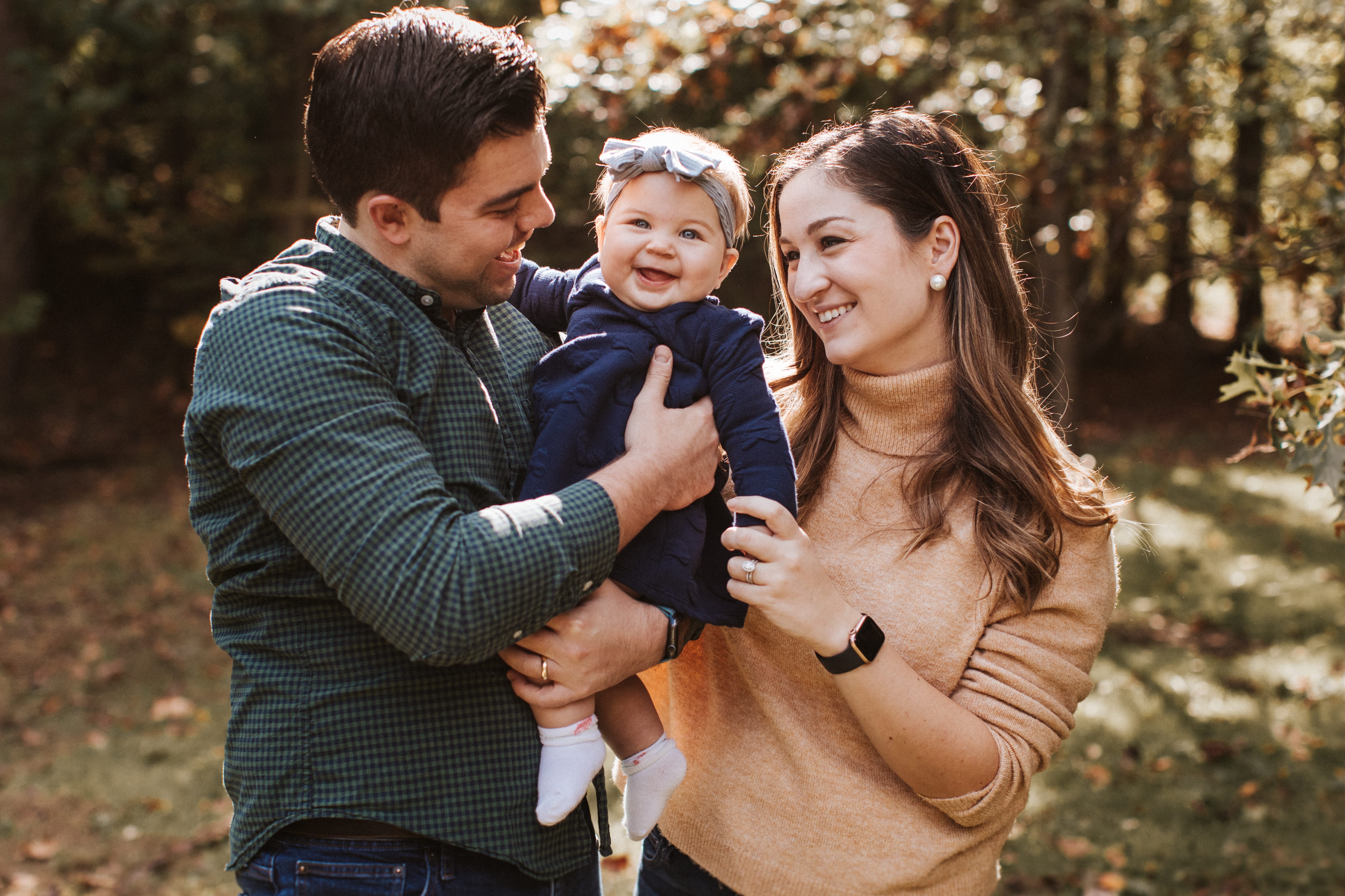 Family and pets photographed together at home